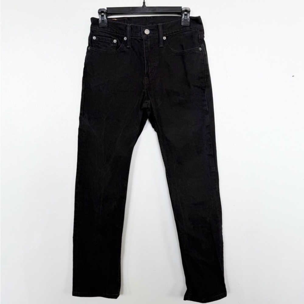 Levi's 514 Straight Fit Stretch Jeans Mens 29x30 Black Denim Cotton Classic Pant